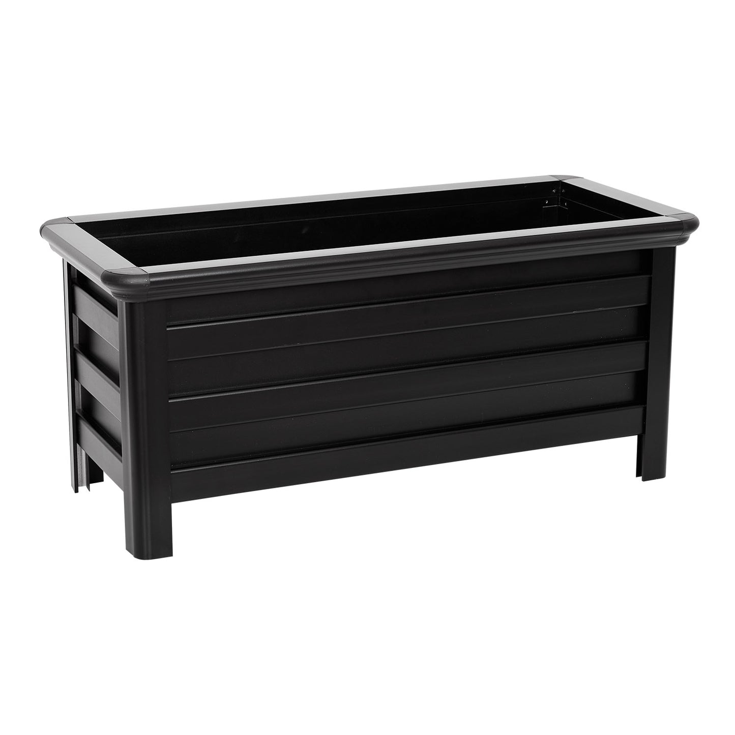 Charcoal Garden Planter Box - Aluminium Easy Slot Set Up