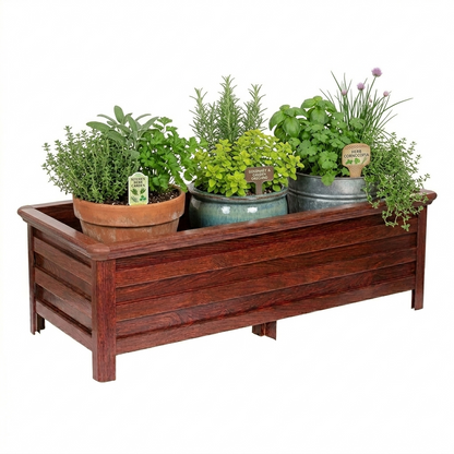 Woodgrain Garden Planter Box - Aluminium - 3 Sizes
