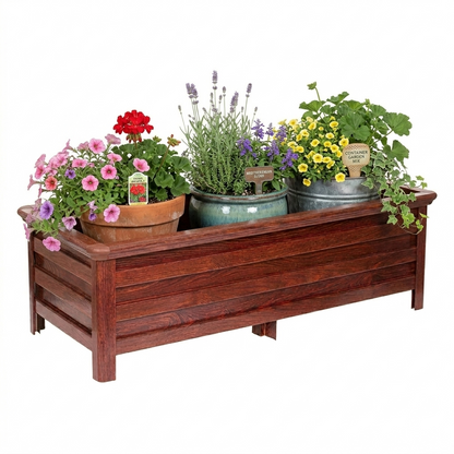 Woodgrain Garden Planter Box - Aluminium - 3 Sizes