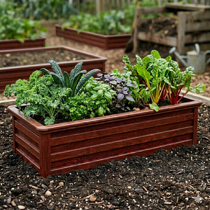 Woodgrain Garden Planter Box - Aluminium - 3 Sizes