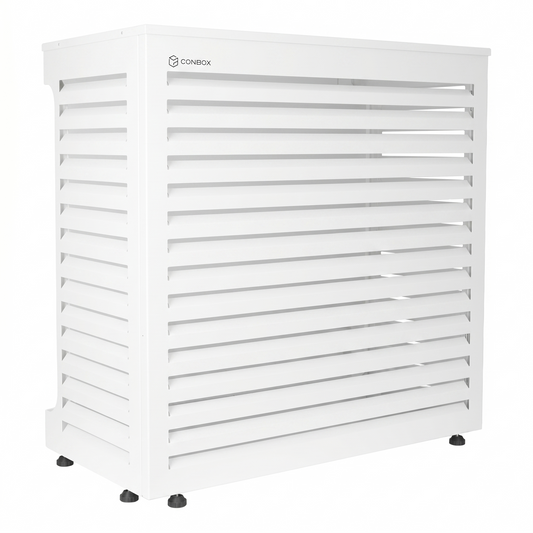 White ConBox Compact air conditioner cover
