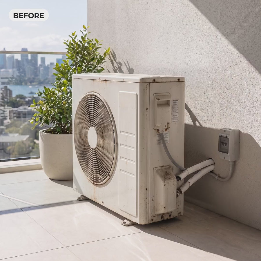 Before and after montage: ConBox and BatBox covers in five homes